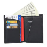 RFID Blocking Leather Passport Holder Cover Case & Travel Wallet