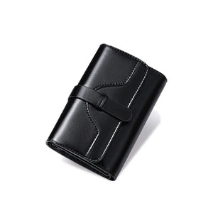 RFID Blocking Leather Women Wallet Medium Ladies Wallets and Purses