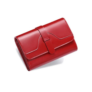 RFID Blocking Leather Women Wallet Medium Ladies Wallets and Purses