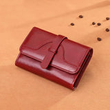RFID Blocking Leather Women Wallet Medium Ladies Wallets and Purses