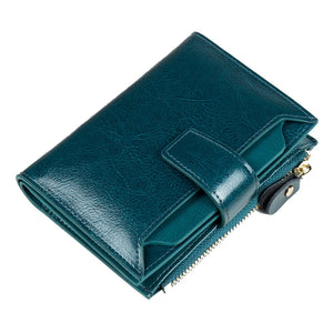 RFID Blocking Women Wallet Lady Leather Purse Coin Purse