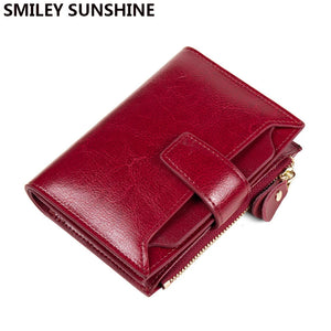 RFID Blocking Women Wallet Lady Leather Purse Coin Purse