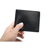 RFID Blocking Men's Oil Wax Skin Wallet Cow Leather Short Wallet