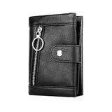 RFID Crazy Horse Leather Slim Wallet for Men
