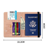 RFID Leather Passport Bag Business Passport Covers Multi-Function Document Pack