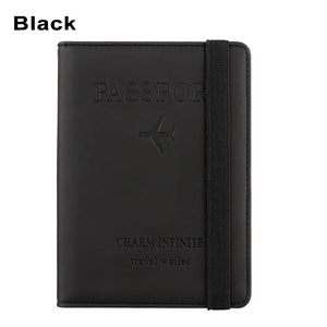 RFID Leather Passport Bag Multi-function Document Package