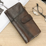 RFID Leather Men's Long Purse Wallet Clutch Phone Holder Business