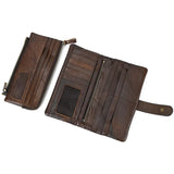 RFID Leather Men's Long Purse Wallet Clutch Phone Holder Business