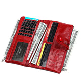 RFID Wallet Women Leather High Cow Leather Long Womens Wallets Ladies Clutch