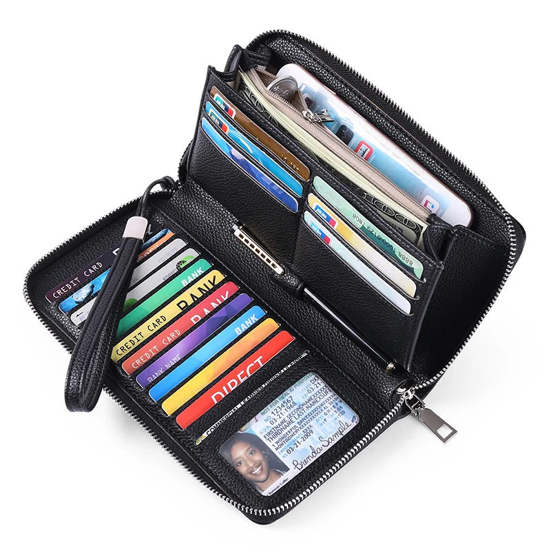RFID Anti-Theft Women's Purse Large Capacity Card Wallet