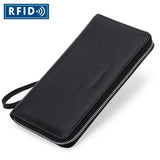 RFID Anti Theft Leather Lady's Wallet with Large Capacity