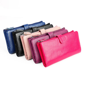 RFID Layer Cowhide Women's Wallet Leather Wallet