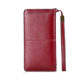 RFID Long Zipper Leather Women's Wallet Large Capacity