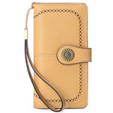 RFID Long Zipper Leather Women's Wallet Large Capacity