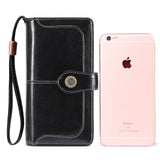 RFID Leather Women's Long Zipper Wallet Large Capacity Handbag