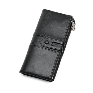 RFID Women's Leather Wallet Long Zero Wallet