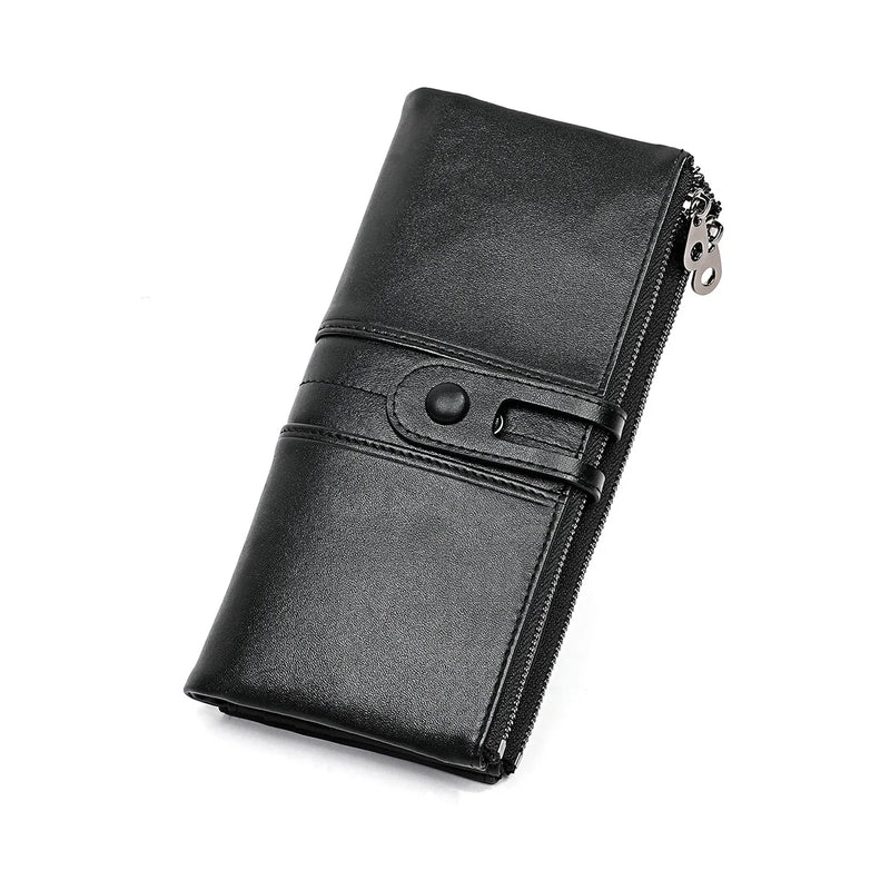 RFID Women's Leather Wallet Long Zero Wallet