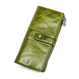 RFID Women's Leather Wallet Long Zero Wallet