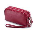 Women Phone Purse Long Wallet Wrist Clutch Bag Cow Leather Purses