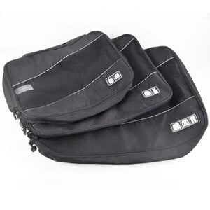 3Pcs Travel Luggage Packing Cubes Set Mesh Storage Bags Waterproof