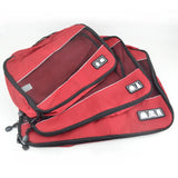 3Pcs Travel Luggage Packing Cubes Set Mesh Storage Bags Waterproof
