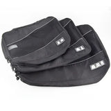 3Pcs Travel Luggage Packing Cubes Set Mesh Storage Bags Waterproof
