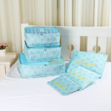 6Pcs/set Waterproof Baggage Travel Organizer Bags