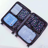 8Pcs Travel Packing Cube Bag Organizer Clothes Mesh Storage Underwear Bra Sock