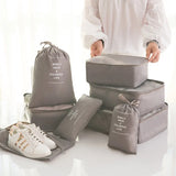 8Pcs Travel Packing Cube Bag Organizer Clothes Mesh Storage Underwear Bra Sock