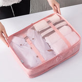 6PCS Waterproof Travel Mesh Bag Luggage Organizer Packing Cube