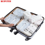 6PCS Waterproof Travel Mesh Bag Luggage Organizer Packing Cube