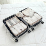 6Pcs/Set Travel Mesh Bag Waterproof Packing Cube Organizer For Clothing