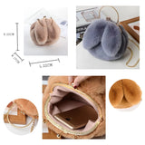 Faux Fur Rabbit Ear Crossbody Bag with Chain