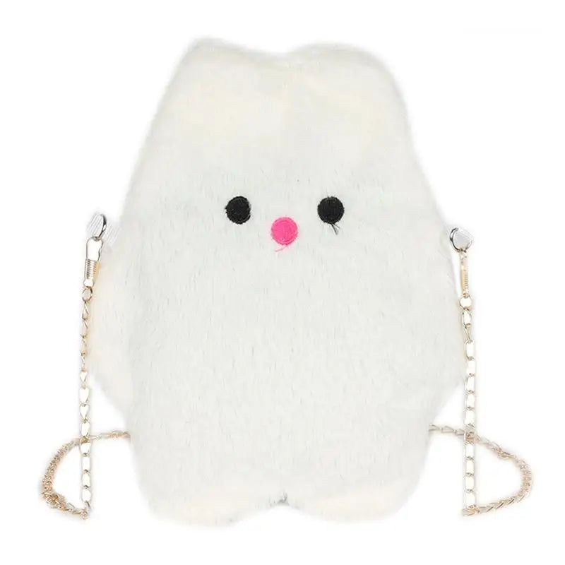Fluffy Rabbit/Ghost Chain Shoulder Bag for Children