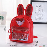 Rabbit Heart Girl Kids Book Backpack Student School Shoulder Bag