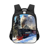 Racing Car Locomotive Backpack School Bags Aircraft Carrier Tank Train Kid Bag