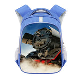 Racing Car Locomotive Backpack School Bags Aircraft Carrier Tank Train Kid Bag