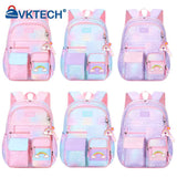 Rainbow Backpack Girls Large Capacity Student Laptop School Bag