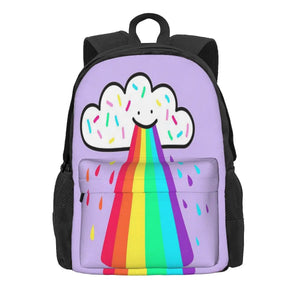 Rainbow Blast Backpacks Men's Women's Zipper Bags