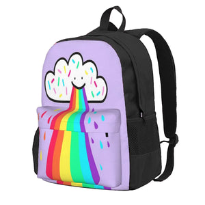 Rainbow Blast Backpacks Men's Women's Zipper Bags