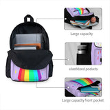 Rainbow Blast Backpacks Men's Women's Zipper Bags