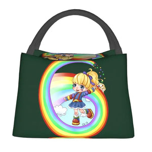 Rainbow Brite Insulated Lunch Bag Women Thermal Reusable Travel Food Box