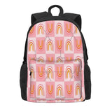 Rainbow Checkered Print Backpacks Men's Women's Children's Backpack