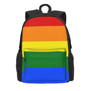 Rainbow Flag Backpack Men's Women's Zipper Bag Feminina