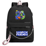 Rainbow Laptop Backpack USB School Bags Women Travel Bags for Girls