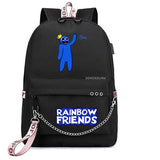 Rainbow Laptop Backpack USB School Bags Women Travel Bags for Girls