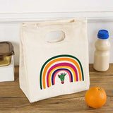 Rainbow Lunch Bag Insulated Thermal Tote Box Handba