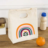 Rainbow Lunch Bag Insulated Thermal Tote Box Handba