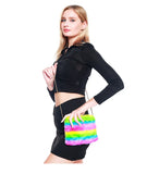 Rainbow Fur Shoulder Bag Cartoon Crossbody Bags Kids Winter Purse
