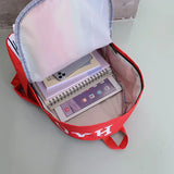 Rainbow Graffiti Water Cup Canvas Backpack Hip-hop Travel Rucksack